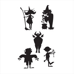 silhouettes of bats