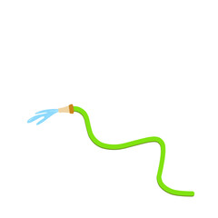 illustration of a water hose that flows water