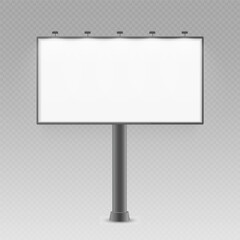 Blank billboard mockup for your advertisement and design. Vector illustration