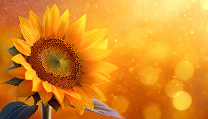 Fototapeta premium Background of a sunflower