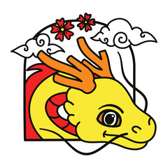 Cute Dragon Chinese New Year Zodiac Illustration