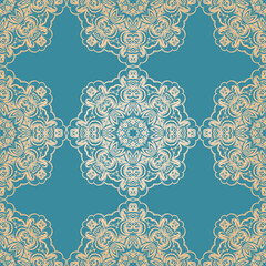 mandala pattern. Vector seamless background for yoga, meditation poster, banner, wallpaper and your desired ideas.