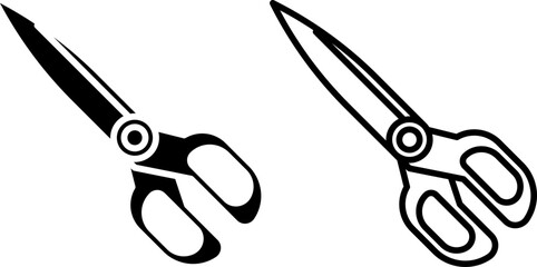 scissorss icon, sign, or symbol in glyph and line style isolated on transparent background. Vector illustration