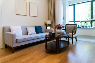 Living room with sofa and coffee table