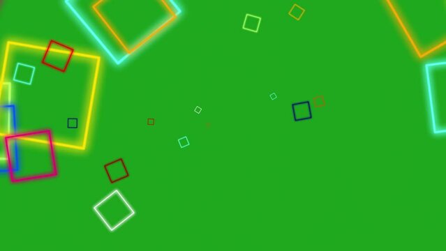 Color square shapes extraction green screen motion graphics