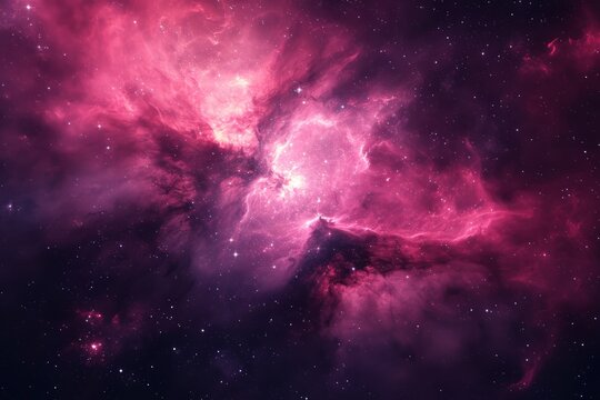 Pink nebula space background

