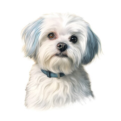 portrait of a white puppy