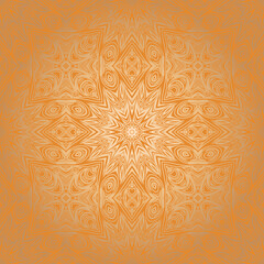 Seamless floral background with arabesque pattern Decorative mandala. For print, poster, cover, brochure, flyer, banner. vector