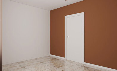 Elegant office interior. Mixed media. 3D rendering.