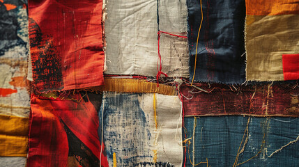 Various samples of fabric materials.