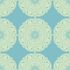 Seamless background pattern with floral mandala. vector.