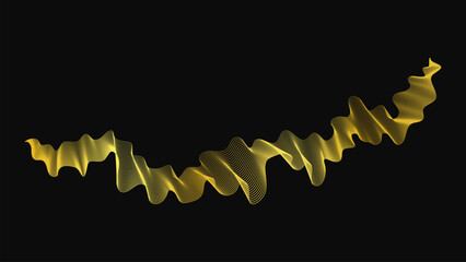 Abstract backdrop with luxury golden waves