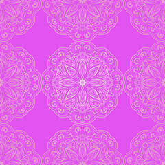 seamless pattern with luxury floral ornament. Traditional Arabic, Indian motifs. Vector