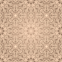 Seamless floral background with arabesque pattern Decorative mandala. For print, poster, cover, brochure, flyer, banner. vector