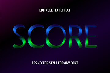 Editable volumetric text effect for design like colored frosted glass.