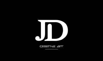 Obraz premium DJ, JD, D, J abstract letters logo monogram