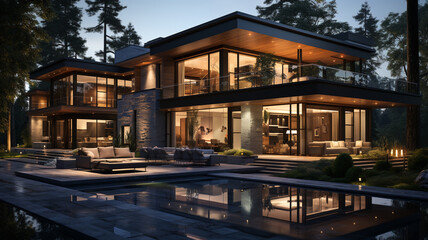 Obraz premium Modern house