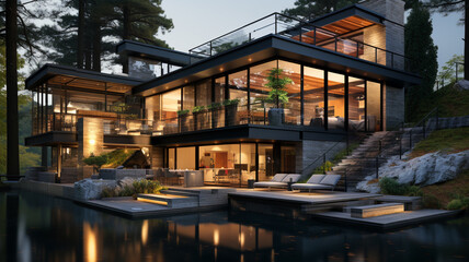 Fototapeta premium Modern house