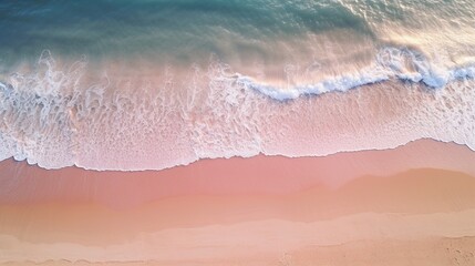 close up of beach with pink sand - obrazy, fototapety, plakaty