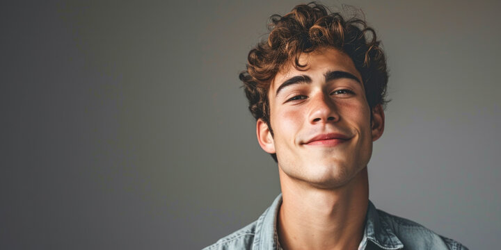 Friendly Smile: Young Man with Arms Crossed