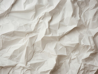 Obraz premium White color crumpled paper texture background - ai generative