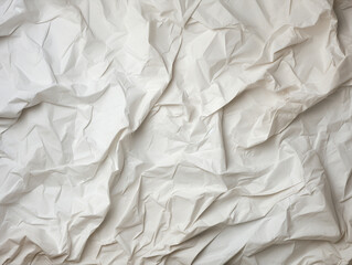 Obraz premium White color crumpled paper texture background - ai generative
