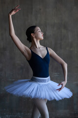 Fototapeta na wymiar Ballerina in a white tutu