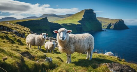 Obraz premium sheep in the mountains