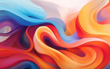 An abstract representation of emotions using organic, flowing shapes and gradients.