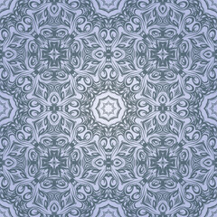 Seamless background with geometric and floral elements. Tribal ethnic mandala ornament for scarf, shawl, hijab design. vector