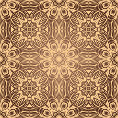 Seamless pattern. Vintage decorative elements. Oriental pattern, vector illustration.