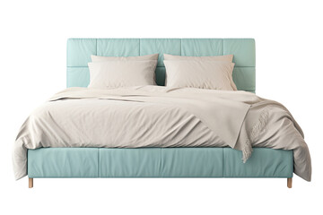 Twin Bed Isolated On Transparent Background