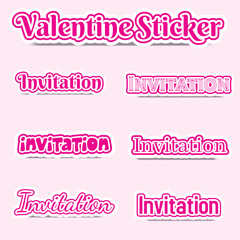 Vector Valentine Day Sticker set collection