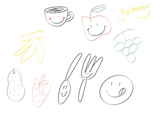 手描きのフルーツセット