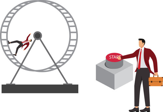 Exercise Wheel, Treadmill,Exhaustion,People,Rat, Businessman