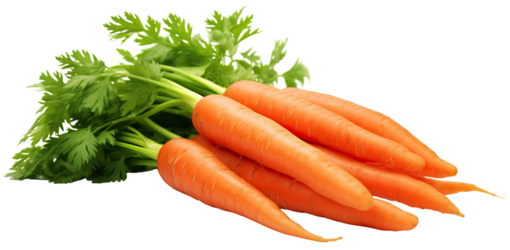Delicious carrots cut out