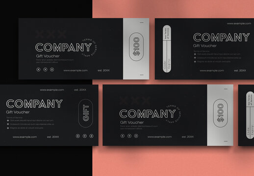 Black and Grey Voucher