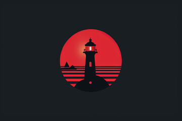 A beautiful and unique lighthouse logo.