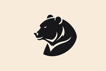 Beautiful and unique bear logo. - obrazy, fototapety, plakaty