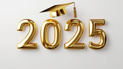 2025 new year degree completion, year of graduation, copyspace, generative ai