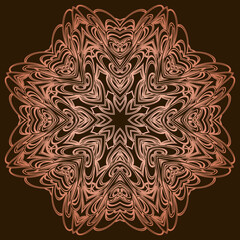 Luxury pattern on a color background. Vector mandala template.