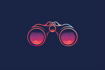 Beautiful and unique binocular logo.