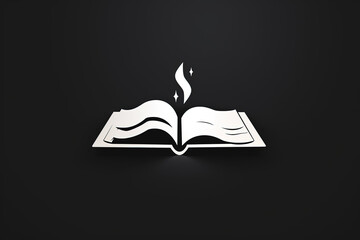 Beautiful and unique book logo. - obrazy, fototapety, plakaty