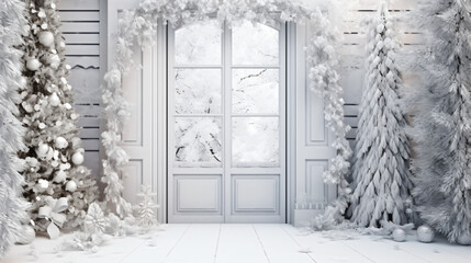 Christmas winter decoration background