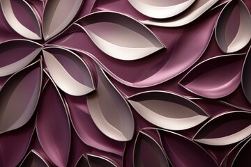  a close up of a bunch of different shapes and sizes of leaves on a purple surface with a black background.
