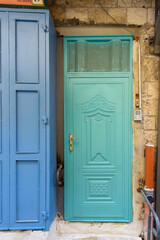 Coloured door in The Old City Jerusalem, Israel