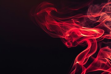 Obraz premium abstract red smoke on black background