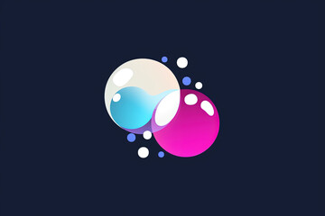 Beautiful and unique bubble logo.