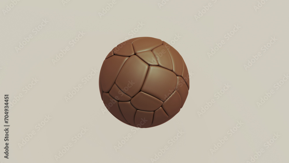 Poster chocolate sphere fragments brown soft rounded dark cocoa block gourmet 3d illustration render digita