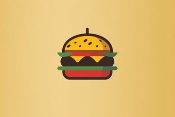 Beautiful and unique burger logo.